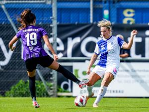 Leandra Flury (in blau-weiß) steht bei den Grasshoppers Zürich unter Vertrag.